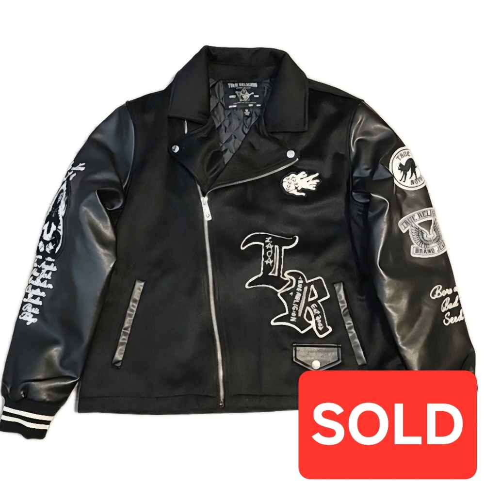 True Religion Property Of None Biker Jacket XXL Limited Edition Exclusive (NWT) - Picture 1 of 12